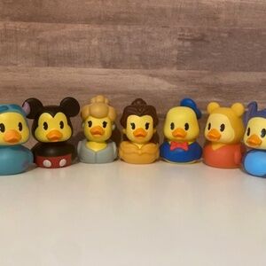 Disney Rubber Duckies Jeep Ducks Set of 7 NWOT Mickey Donald Stitch Sulley Belle